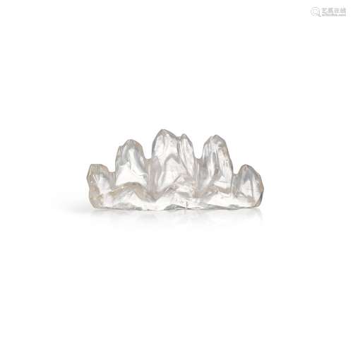 <br />
A rock crystal mountain-form brushrest, Qing dynasty,...