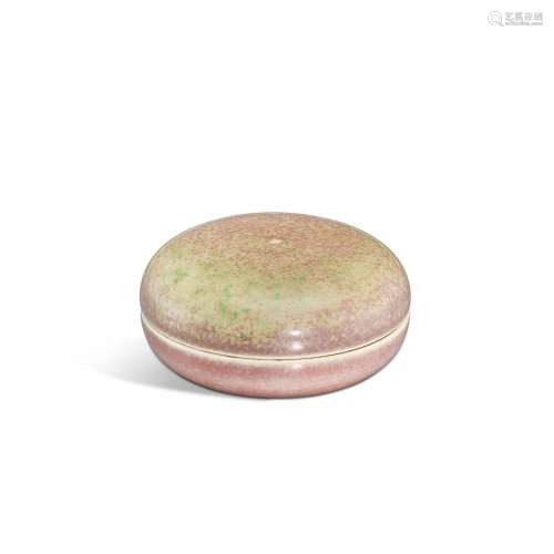 <br />
A peachbloom-glazed seal paste box and cover, Mark an...