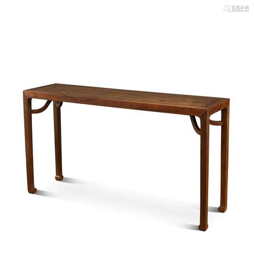 <br />
A huanghuali corner-leg table, sipingzhuo, Qing dynas...