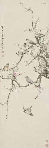 YAN BOLONG (1898-1954) Sparrows and Plum Blossom