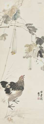 ZHANG SHUQI (1900-1957) Loofah and a Hen