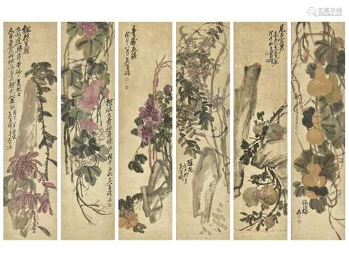 WU CHANGSHUO (1844-1927) Seasonal Flowers