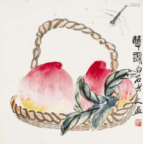 QI BAISHI (1864-1957) Longevity Blessings