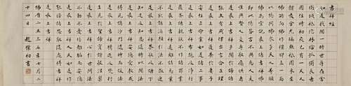 ZHAO PUCHU (1907-2000) Sutra in Regular Script