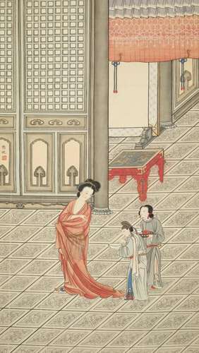 HUANG JUN (1914-2011) Imperial Concubine After Her Bath