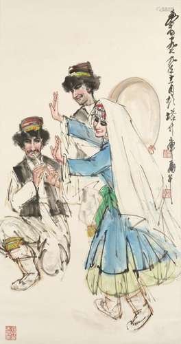 HUANG ZHOU (1925-1997) Uyghur Dance