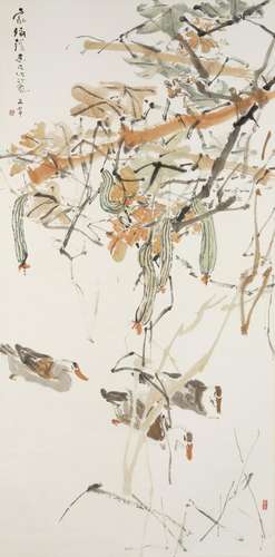 CHEN WENXI (CHEN WEN HSI, 1906-1991) Loofah and Ducks