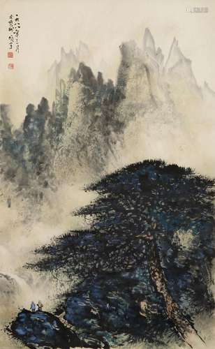 LI XIONGCAI (1910-2001) Hiking in the Pine Tree Mountain