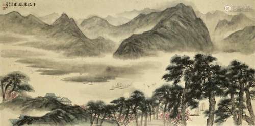 HE HUAISHUO (HO HUAI-SHUO, B.1941) River Landscape