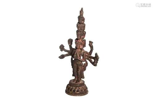 A 18th C NEPAL BRONZE AVALOKITESHVARA