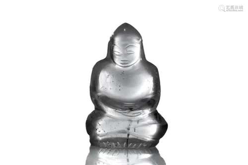 A 19TH C. BURMESE ROCK CRYSTAL BUDDHA