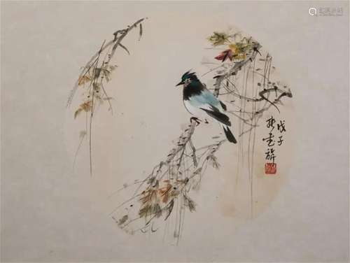 ZHANG SHUQI (1900-1957), BIRD AND FLOWER