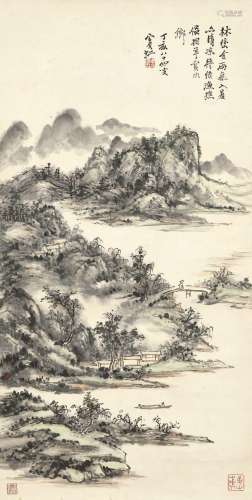 黄宾虹（1864-1955）  林峦雨气图