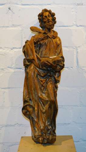 Holzskulptur des Hl. Paulus, flaemisch,15. Jhd.