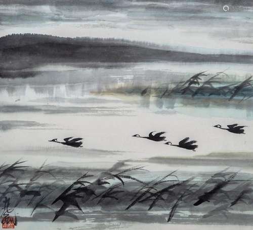 LIN FENGMIAN (1900-1991) 47x43cm