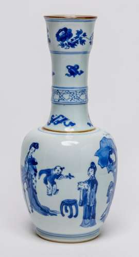 A CHINESE BLUE AND WHITE VASE, CHENGHUA MARK, KANGXI PERIOD ...