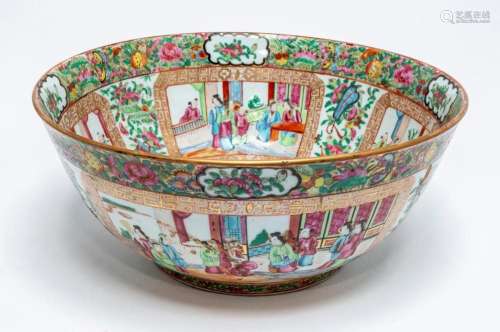 A LARGE CHINESE FAMILLE-ROSE PUNCH BOWL, QING DYNASTY, 19TH ...