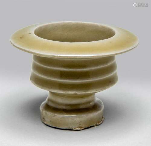 A RARE SMALL CHINESE YAOZHOU CELADON CENSOR, NORTHERN SONG D...