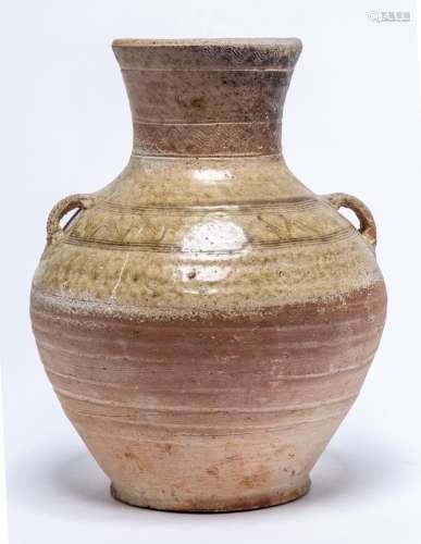 A CELADON GLAZED JAR, HAN DYNASTY (206 B.C.- 220 A.D.) 36cm ...