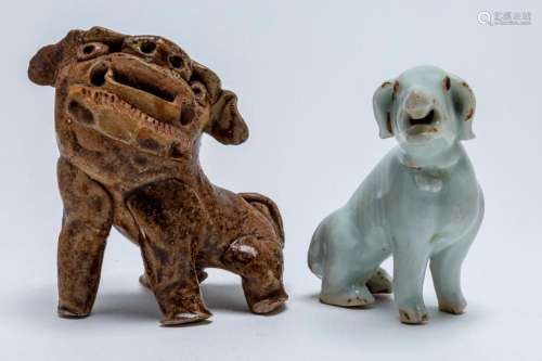 TWO CHINESE STONEWARE ANIMALS, SONG/MING DYNASTY, 13TH/16TH ...