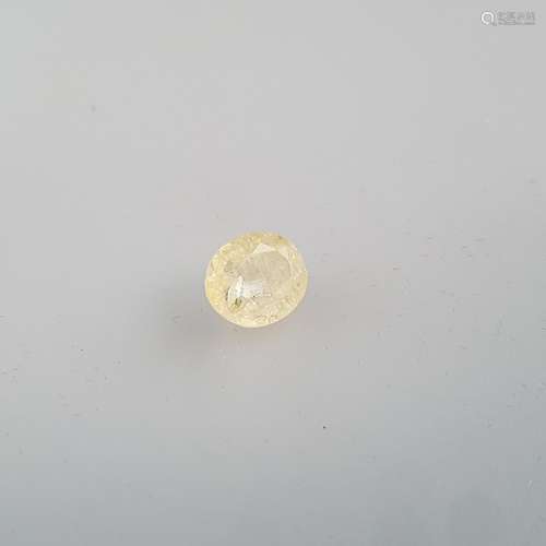 Loser Saphir - 3,57 ct., gelb, Ovalschliff, Maße: 9,8