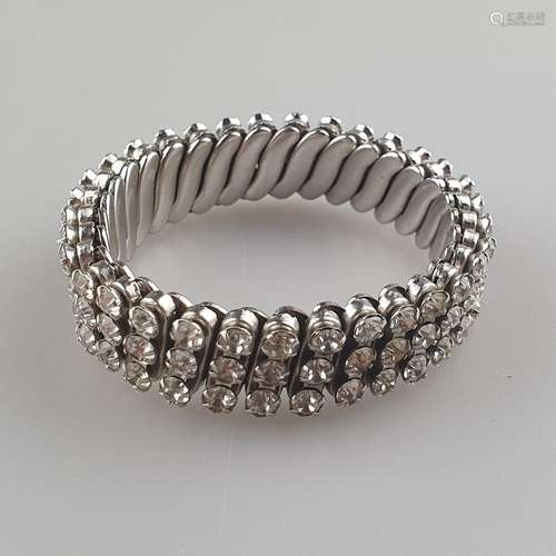 Glitzerndes Vintage-Scherenarmband - silberfarbenes Sch