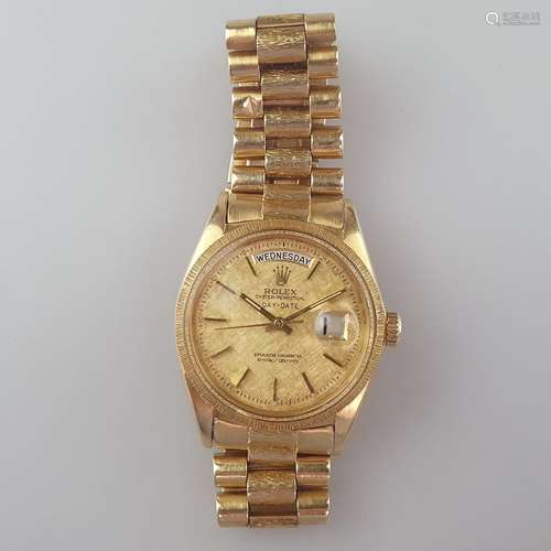 Rolex-Herrenarmbanduhr - "Day-Date", Gehäuse 18K-G...