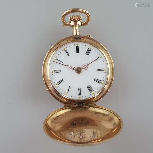 Damen-Anhängeuhr /-Taschenuhr - Gelbgold 585/000, gest