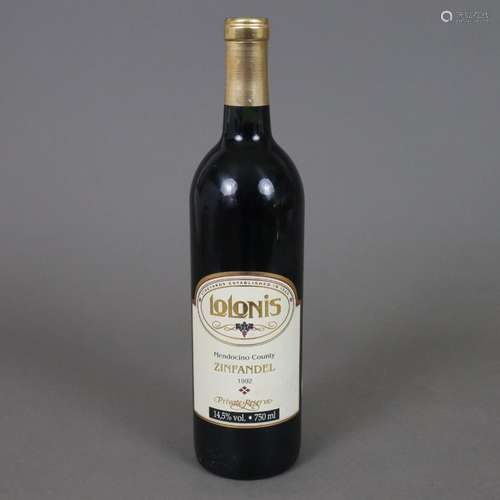 Wein - Lolonis 1992 Zinfandel, Private Reserve, Mendoci