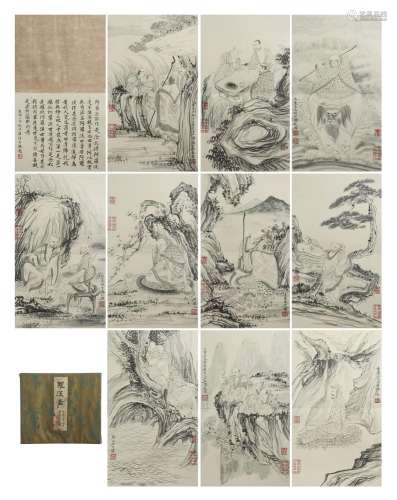 A CHINESE PAINTING ALNUM OF ARHATS