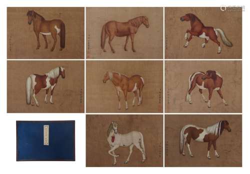 A CHINESE PAINTING ALBUM OF HORSES
