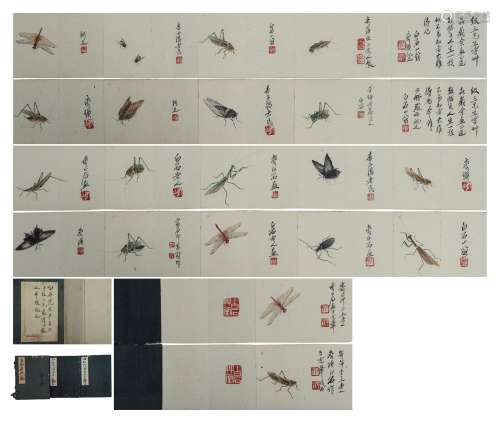 A COLLECTION OF CHINESE PAINTING ALBUMS OF WINGED INSECT