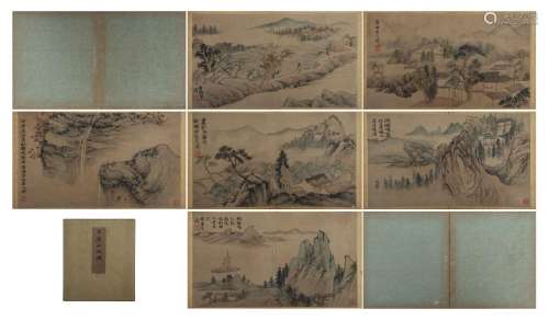 A CHINESE PAINTING ALBUM OF LANDSCAPE