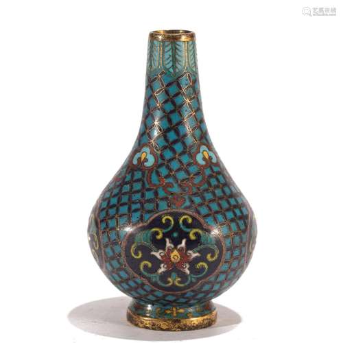 A CHINESE CLOISONNE ENAMEL VASE