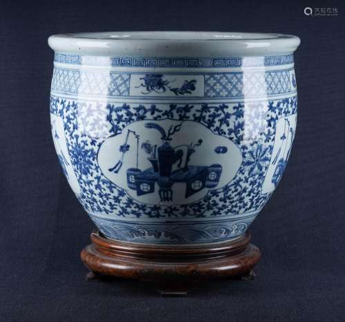 Chine - Porcelaine Blanc Bleu - Fishbawl