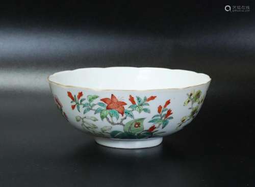 Chinese Famille Rose Enameled Porcelain Bowl