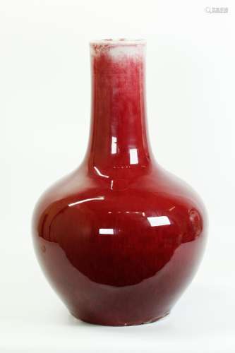 Chinese Underglaze Red Crackle Porcelain Vase