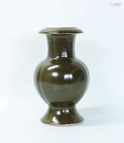 Chinese Teadust Glazed Porcelain Vase