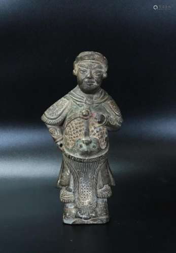 Chinese Ming/Qing Tile-Work Guardian Figure