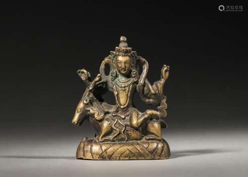 A copper buddha statue,Qing Dynasty,China