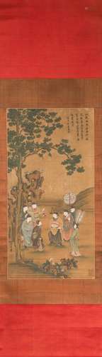 A Chinese figure painting, Tangyin mark