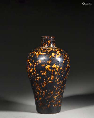 A glazed Jizhou kiln porcelain meiping,Song Dynasty,China