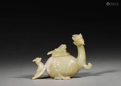 A bird shaped jade water pot  ,Han Dynasty,China