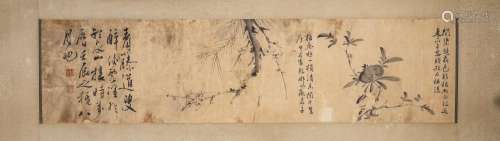 A Chinese plum blossom painting, Xu Wei mark