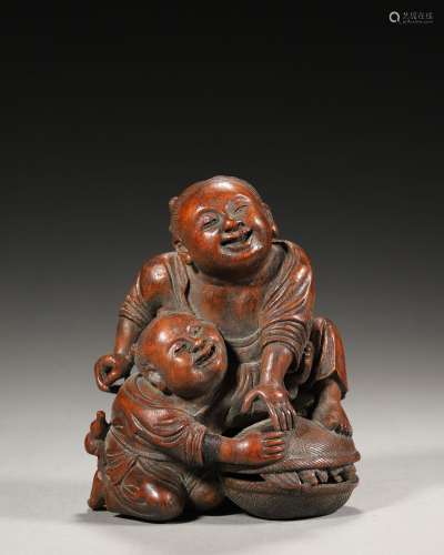 A bamboo carved figure ornament,Qing Dynasty,China