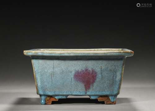 A red spotted Jun kiln porcelain basin,Song Dynasty,China