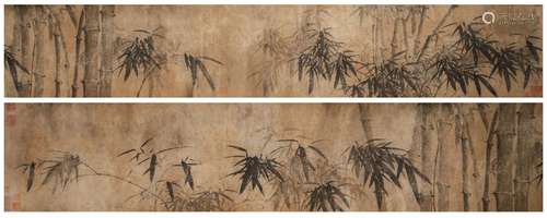 A Chinese bamboo painting