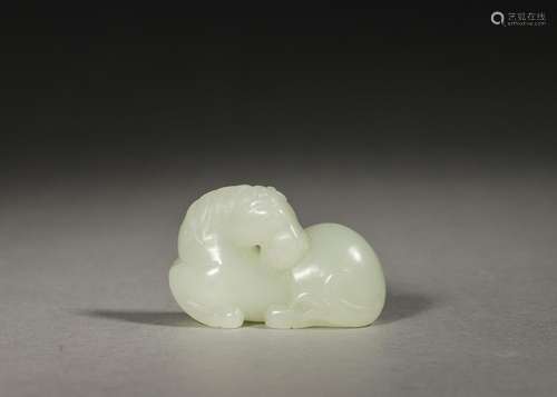 A jade horse ornament,Qing Dynasty,China