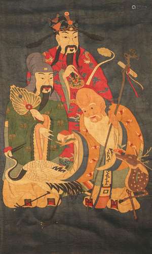 A piece of Chinese figure patterned embroidery