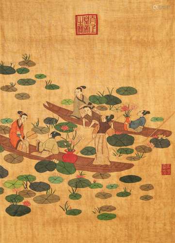 A Chinese k'o--ssu painting of figure